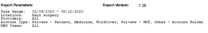 Services - by Account Type (group by item) using Service Date parameters